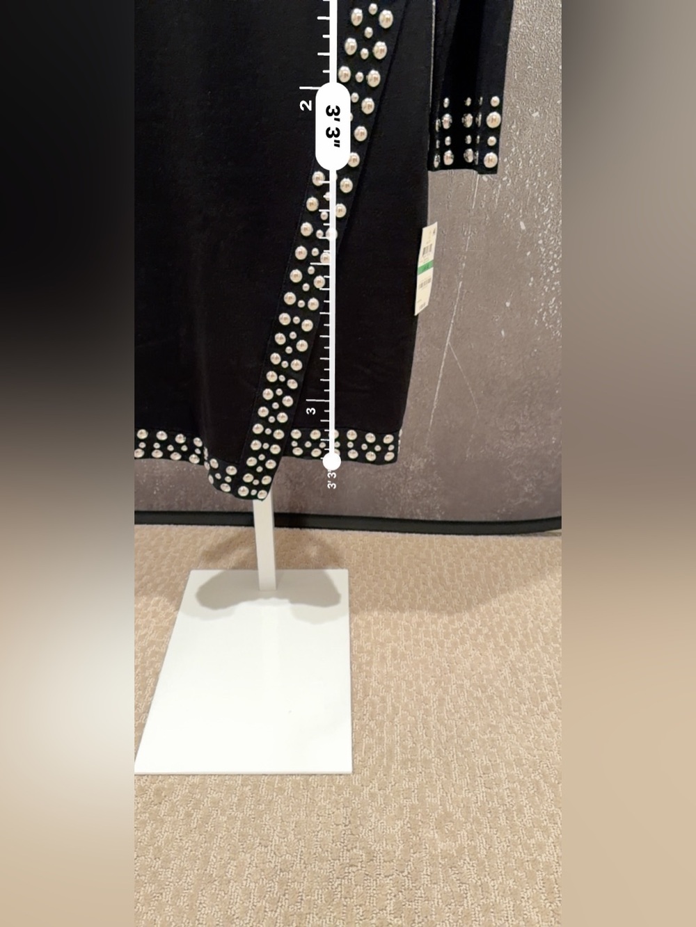 INC International Concepts Black Studded Long Sleeve Dress - NWT - Picture 12 of 15